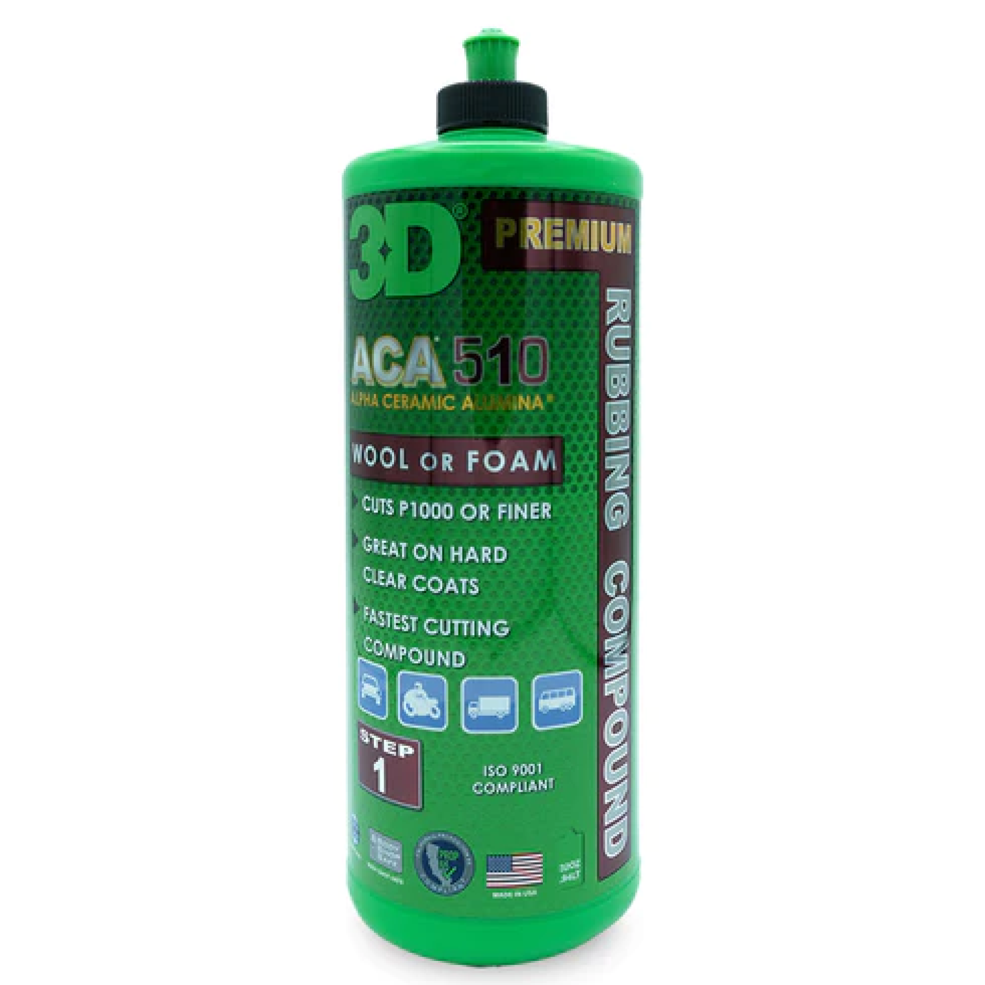 3D ACA 510 Premium Rubbing Compound 32 Oz