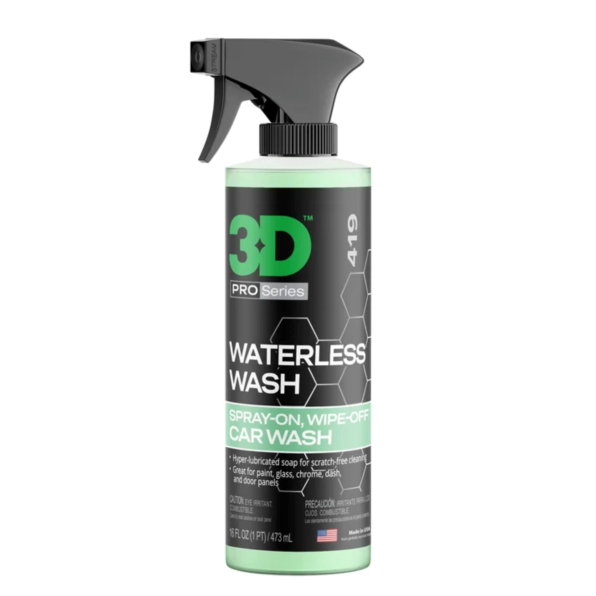 3D Green Waterless carwash 16oz ( 0.47 LT )