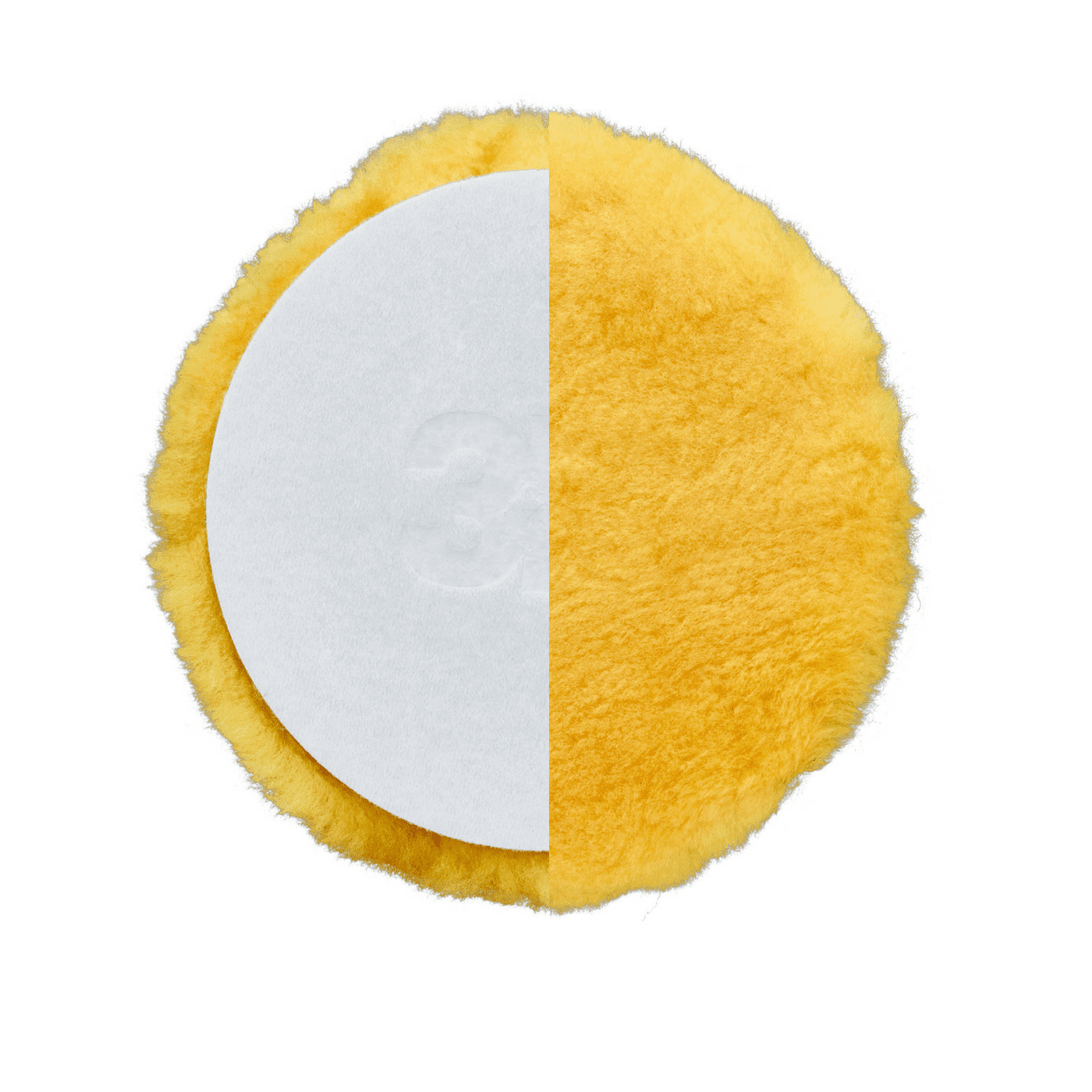 3D Yellow Premium Wool X-Tra Cut Pad - 8 Inch 
