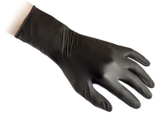 NITRIL handschoenen zwart 7.7gr MEDIUM extra lang 50st