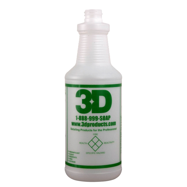 3D Bottle (ongeprint, wit met logo) 32oz